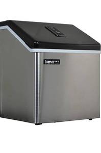lot 32282 image: Luma Comfort Clear Ice Cube Maker Machine  First Cubes In 15 Minutes, 28 lbs. of Ice in 24 Hours  Countertop Portable Design in Stainless Steel - IM200SS-Scuffs on the lid, missing the cover that goes over the water part