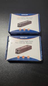 lot 56424 image: Lot of Two 1Port Gigabit PoE Extender Repeater