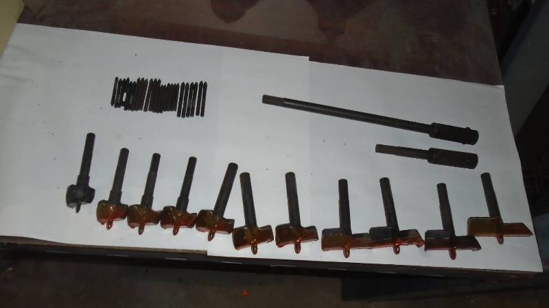 lot 4688 image: Rule Planetor Brand Self feeding wood boring Bit set.