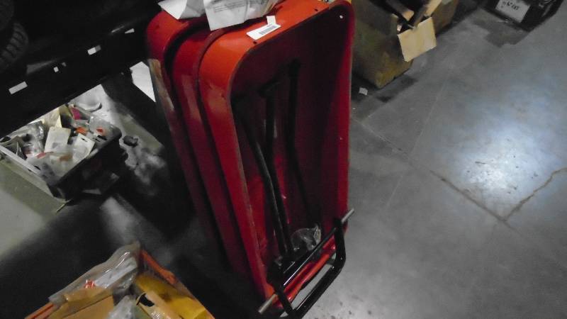 lot 4697 image: Misc Red wagon Parts.