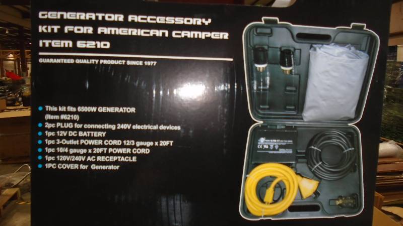 lot 4826 image: American Camper Generator accessory Kit.