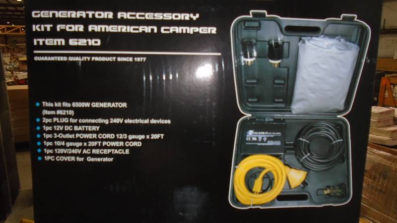 lot 4828 image: American Camper Generator accessory Kit.