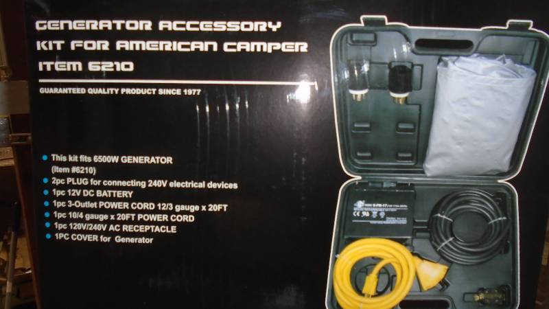 lot 4829 image: American Camper Generator accessory Kit.