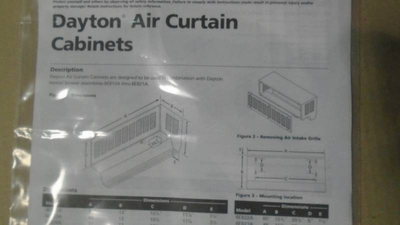 lot 4857 image: Dayton Air Curtain Cabinet.