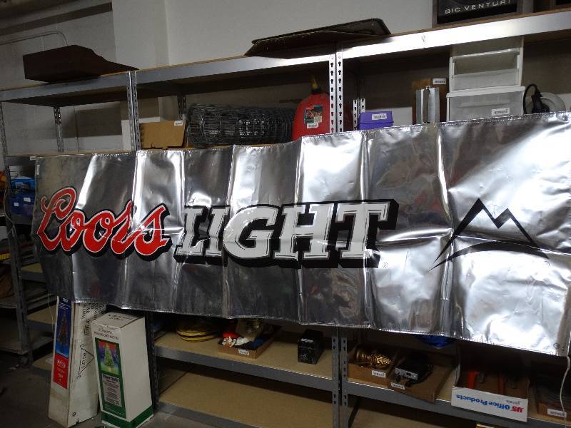 lot 1067 image: 119 x 35 12 coors light sign.