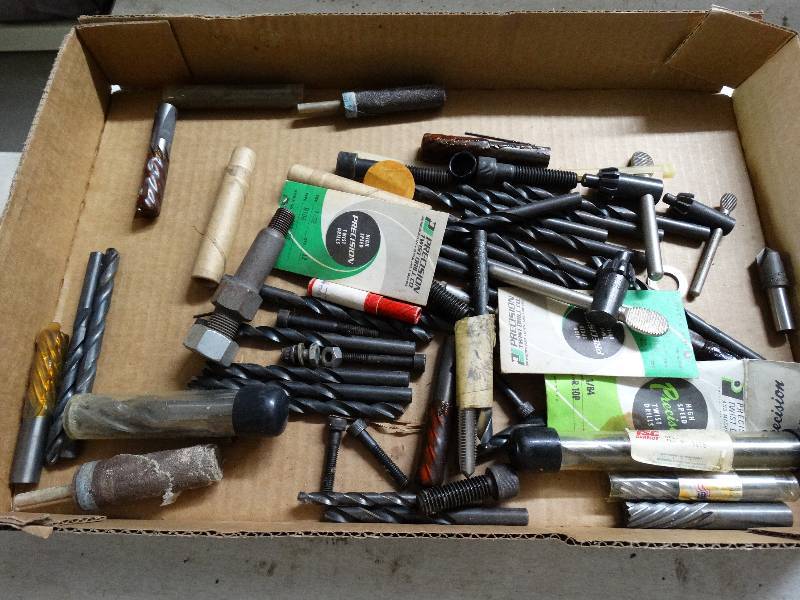 lot 1092 image: Lot of drills and drill accessories.