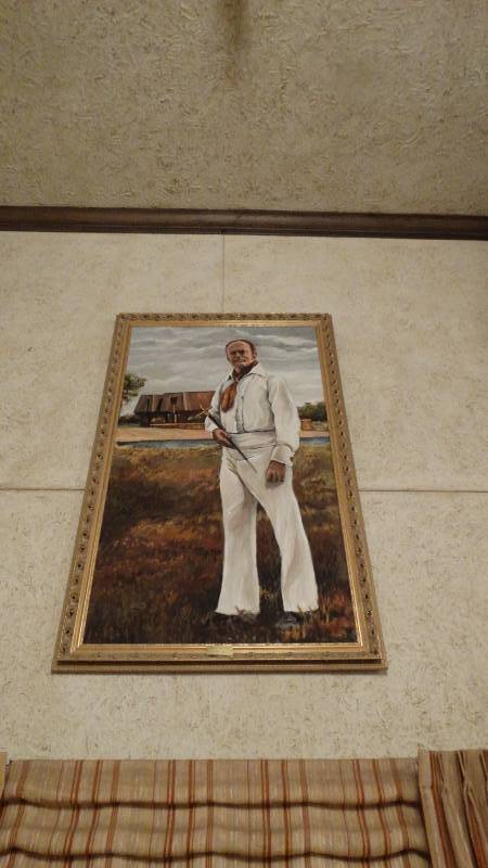 lot 111 image: LARGE framed oil painting portrait- Approx. 6ft tall x 3ft wide