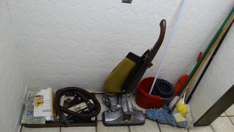 lot 149 image: Kirby vacuum & other cleaning items