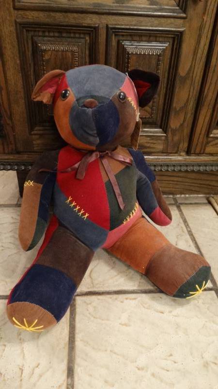 lot 156 image: Patchwork teddy bear