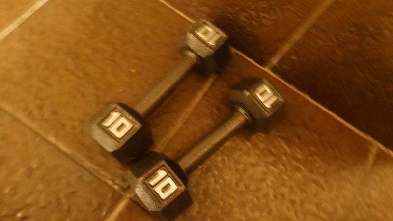 lot 168 image: 2 dumbbells