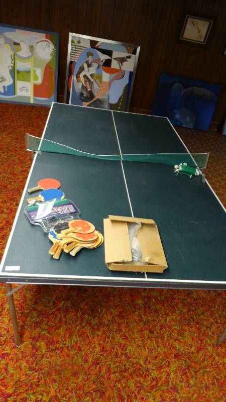 lot 180 image: Ping Pong table w supplies