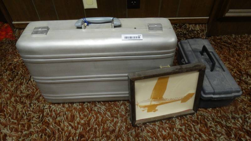 lot 232 image: Tool box metal travel case plane picture