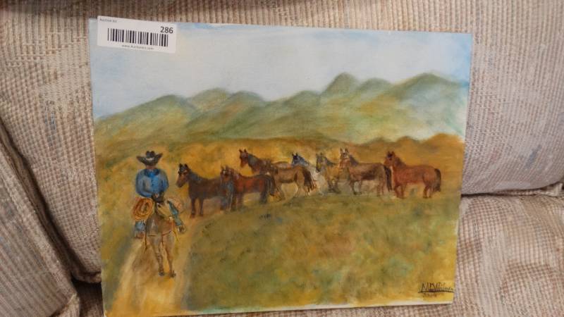 lot 286 image: Original painting on canvas- Signed by artist