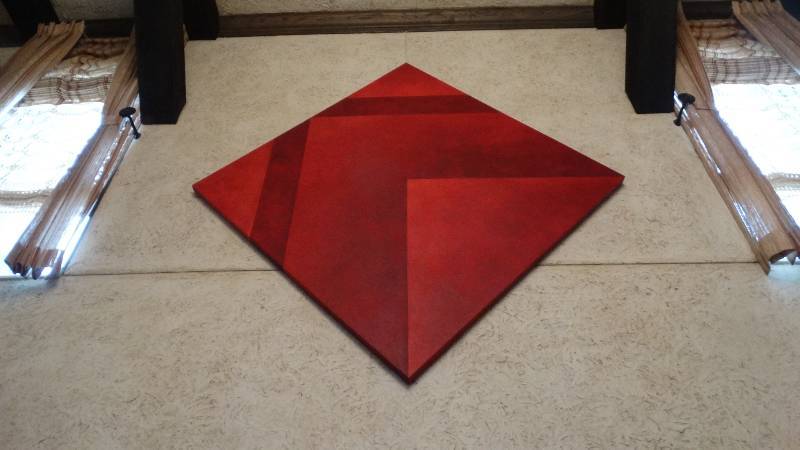 lot 287 image: LARGE original painting- Approx. 4ft x 4ft