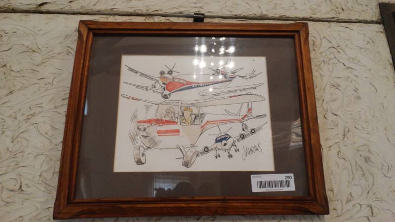 lot 290 image: Framed art piece