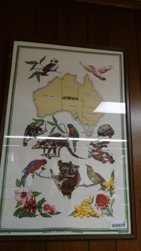 lot 291 image: Australia Linencotton wall art in frame