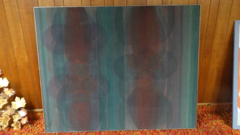 lot 299 image: Large original painting on canvas framed- Signed by artist