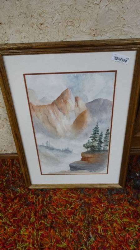 lot 302 image: Framed original painting- Signed by Artist
