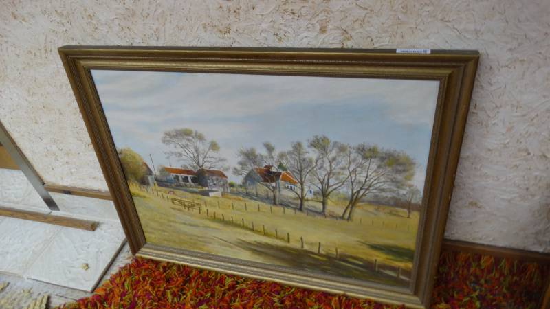 lot 303 image: Framed original painting- Signed by Artist