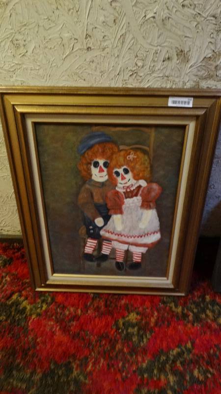 lot 310 image: Framed original oil on canvas- Signed by artist