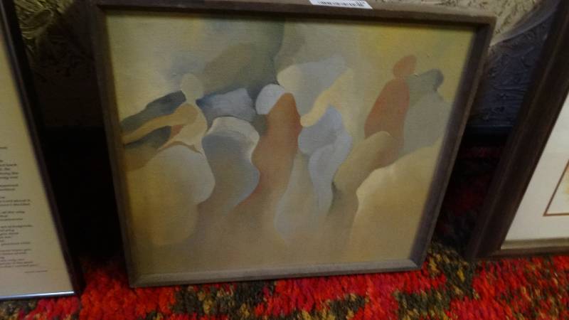 lot 314 image: Original painting on canvas in frame