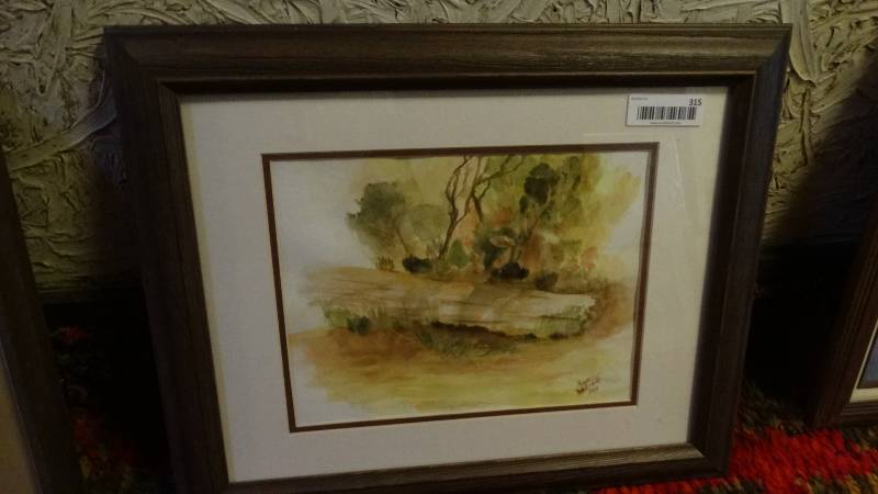 lot 315 image: Framed original painting- Signed by Artist