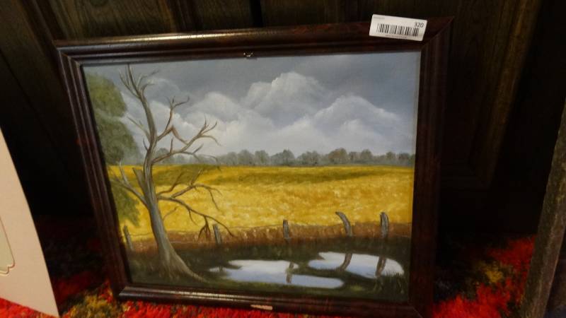 lot 320 image: Framed original oil painting- Signed by artist