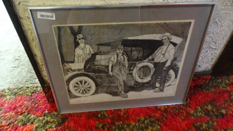 lot 322 image: Framed print-Family Portrait Artist proof- Signed by artist Wyatt K. McKea