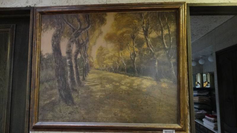lot 326 image: Framed wall art- signed