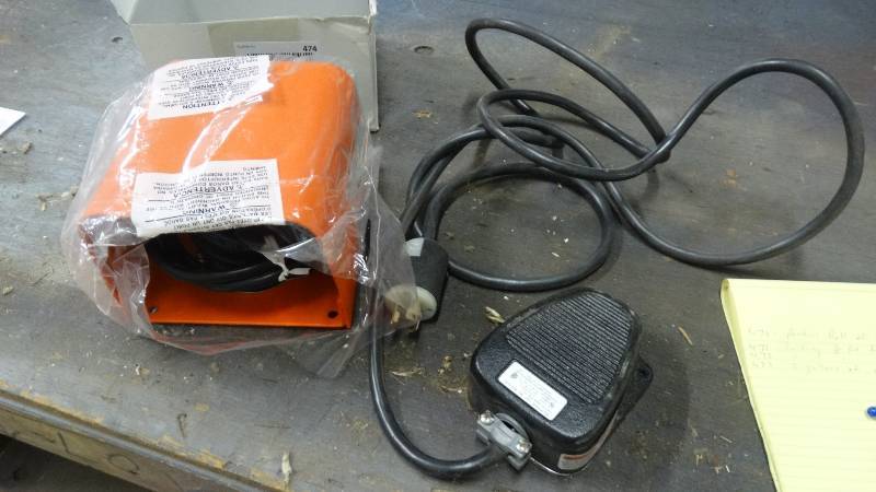 lot 474 image: 2 commercial foot pedals- 1 new in box
