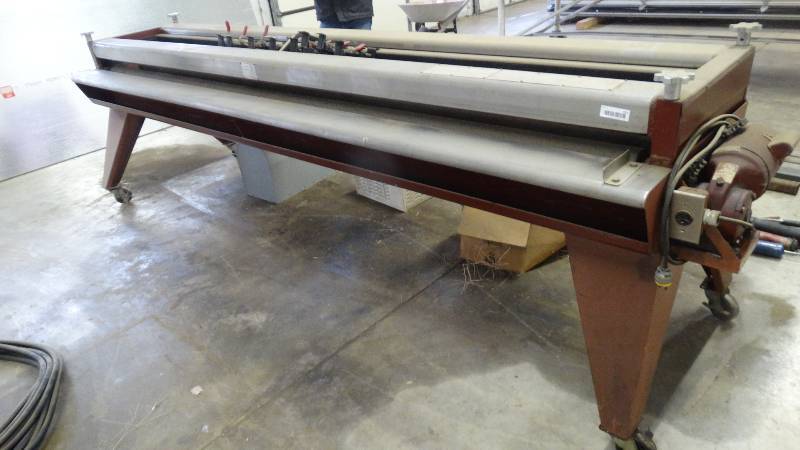 lot 513 image: Fiber Dragon Model-300-10 fiber boardduct board cutting machine on wheels w cutting tools.