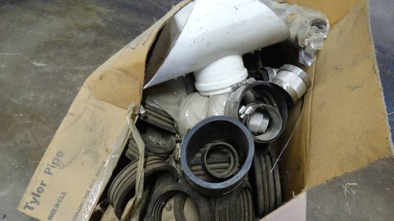 lot 519 image: Box of plumbing parts