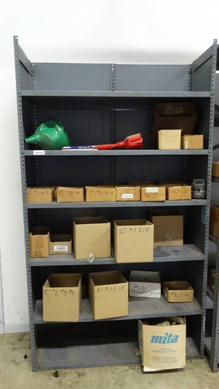lot 535 image: 4 ft x 7 ft metal shelf unit