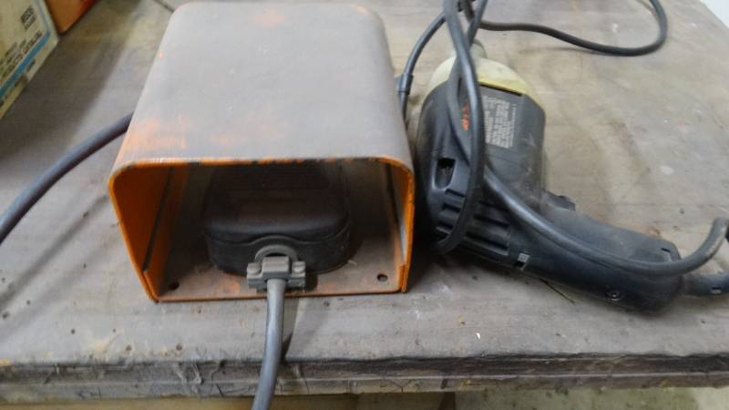 lot 608 image: Commercial foot pedal & electric drill