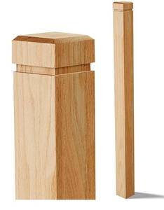 lot 15710 image: Notched Newel, 3.5x48, Unknown wood