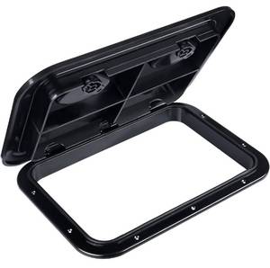 lot 15711 image: Marine Deck Access Hatch 24���14 Black Rectangle Boat Hatch & Lid,Boat Deck Hatch Lids