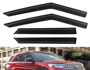 lot 15718 image: Window Rain Guards for 2020 2021 2022 2023 2024 2025 Ford Explorer, Tape-On Vent Visors Shades Wind Deflectors for 20 21 22 23 24 25 Explorer