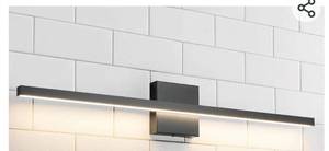 lot 15465 image: Black Bathroom Vanity Light - 31.5 inch Modern Bathroom Light Fixture Over Mirror 22W LED Dimmable Wall Sconce Lighting Fixture for Bathroom Bedroom