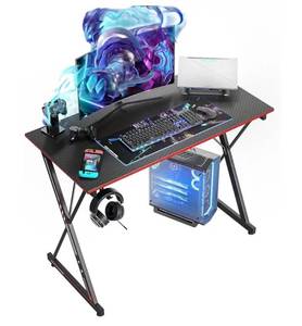 lot 15488 image: CubiCubi Gaming Desk 32 Inch PC Computer Desk, Home Office Desk Table Gamer Workstation, Simple Game Table, Black