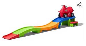 lot 15497 image: Step2 Up & Down Roller Coaster Kids Toy, Ride On Push Car, IndoorOutdoor Playset, Toddlers 2-5 Years Old, Compact Storage, Max Weight 50 lb., Multicolor