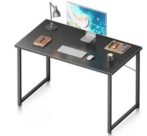 lot 15683 image: Coleshome 48 Inch Computer Desk, Modern Simple Style Desk for Home Office, Study Student Writing Desk, Black
