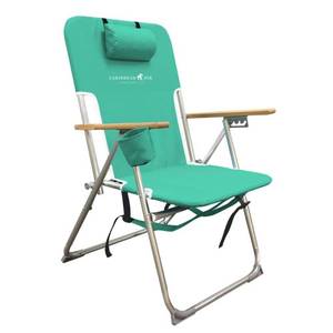 lot 15688 image: Caribbean Joe High Weight Capacity Back Pack Beach Chair Teal