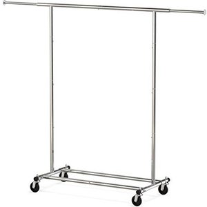 lot 15267 image: Simple Houseware Heavy Duty Clothing Garment Rack Chrome