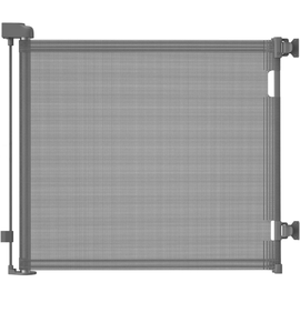 lot 15620 image: dearlomum Retractable Baby Gate,Mesh Baby Gate or Mesh Dog Gate,33 Tall,Extends up to 55 Wide,Child Safety Gate for Doorways, Stairs, Hallways, IndoorOutdoor��Grey,33x55