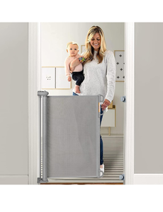 lot 15623 image: Momcozy Baby Gate, Retractable Baby Gate or Dog Gate - Easy to USE for 33 Tall, Extends up to 55 Wide, Baby Gate for Stairs, Doorways, Hallways, Indoor, Outdoor