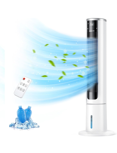 lot 15625 image: VAGKRI Evaporative Air Cooler, 80° Oscillation Swamp Cooler with Ice Packs, Air Cooler with Remote Control, 24H Timer, 3 Wind Speeds & 4 Modes for Indoor Use