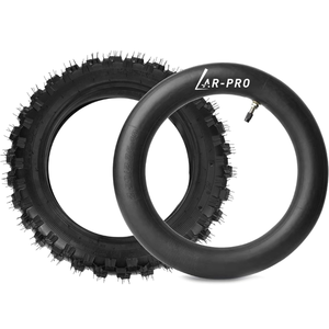 lot 15661 image: 2.5-10 Off-Road Tire and Inner Tube Set - Dirt Bike Tire with 10-Inch Rim and 2.52.75-10 Dirt Bike Inner Tube Replacement Compatible with Honda CRF50XR50, Suzuki DRZ70JR50, and Yamaha PW50
