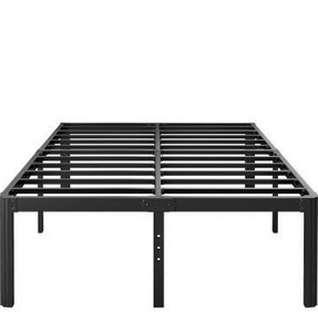 lot 15558 image: 18in Full Size Bed Frame No Box Spring Needed, Heavy Duty Metal Platform Bed Frame Full with Round Corners, Easy Assembly, Noise Free, Black
