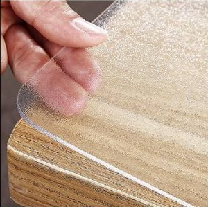 lot 15566 image: Royhom Frosted Table Cover Protector 59 x 35.4 Inches 2mm Thick Table Protector for Dining Room, Dining Table Protector, Table Top Protector Waterproof Oil-Proof, Plastic Table Cover (90 x 150cm)