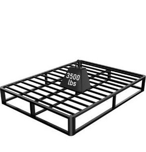 lot 15567 image: Anti Bending and Round Corner Legs 10 inch Metal Queen Bed Frame 3500 LBS Heavy Steel Slats Support Platform Bed Frames No Box Spring Needed Platform Noise Free Easy Assembly